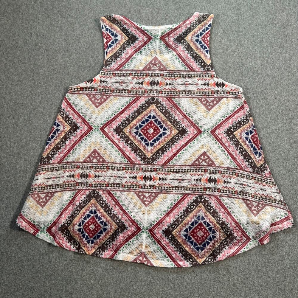 Wrangler Western Tunic Tank Top Women's Medium Open Knit Lightweight Flowy Aztec - Picture 7 of 7